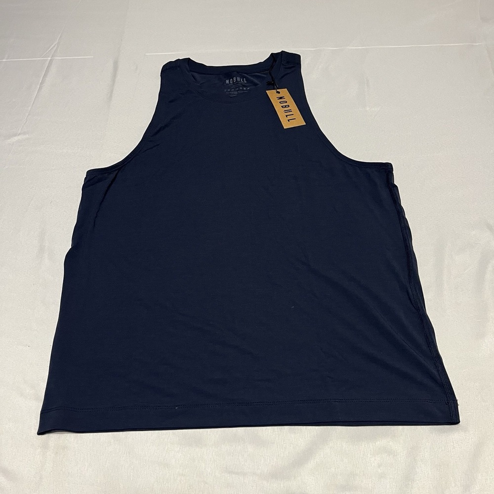 NOBULL Tank Top Mens Medium Navy Blue Sleeveless Athletic Activewear Shirt NWT